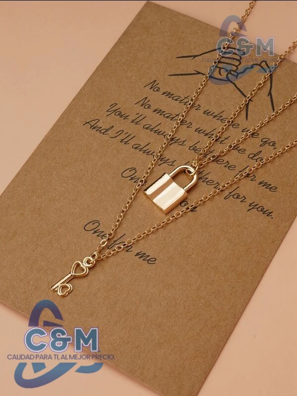 F CADENAS CANDADO Y LLAVE CON CARTITA C35